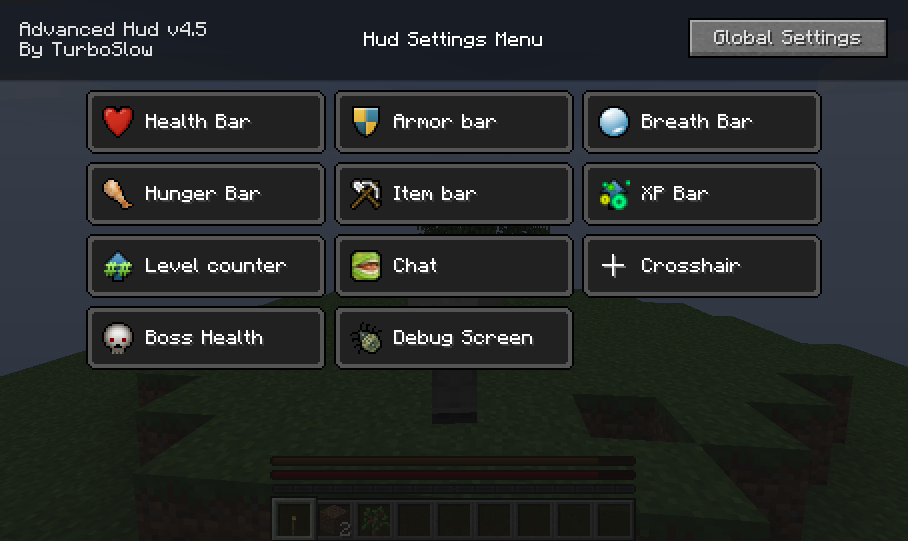 Мод ADVANCED HUD 4.8.1 для minecraft 1.4.7